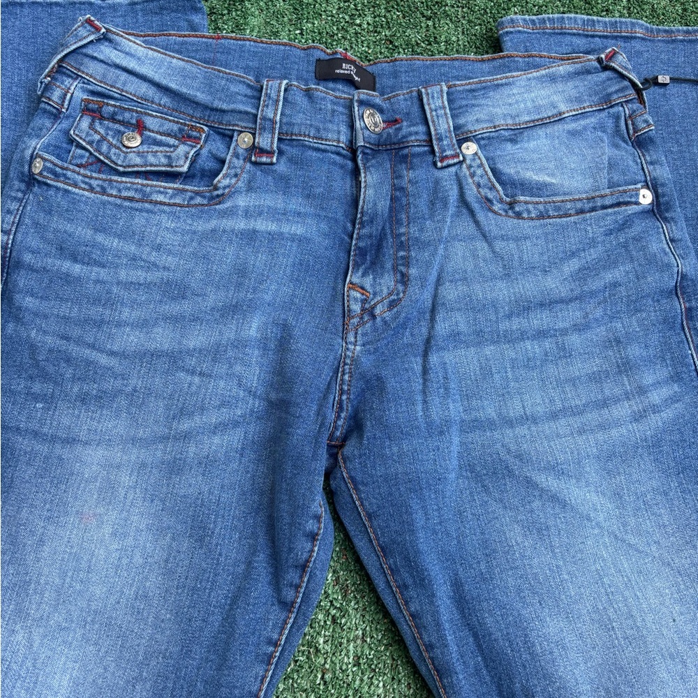 True Religion Men's Classic Blue Slim Jeans